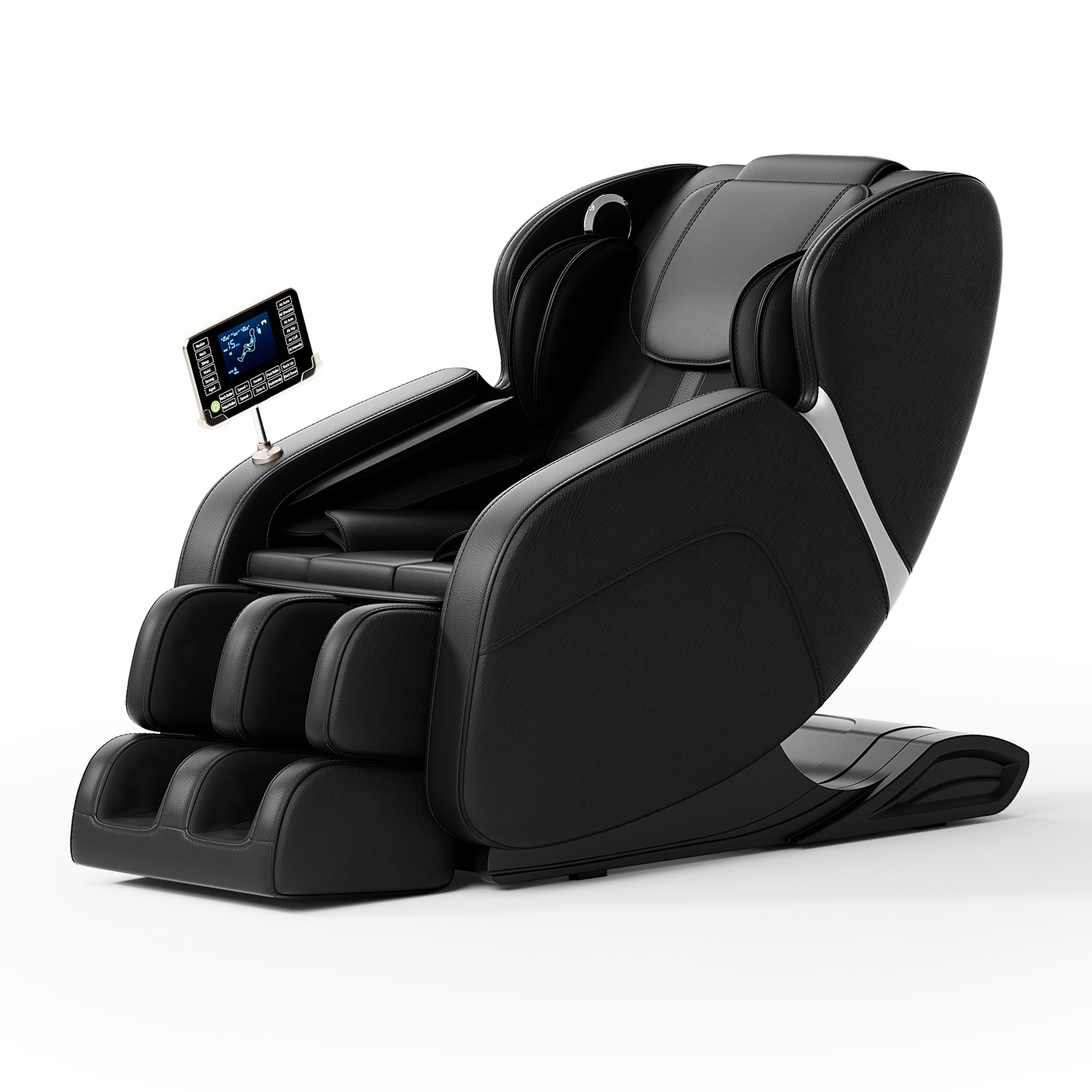 Black Full Body Massage Chair with Zero Gravity Recline, Foot Massage, Bluetooth & Touch Screen
