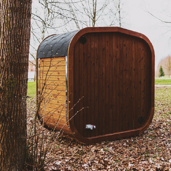 Mande MW12 ThermoWood Outdoor Sauna for Backyard and Patio Spaces