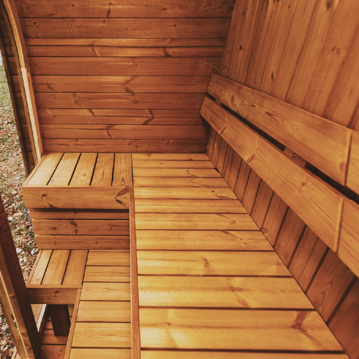 Mande MW12 ThermoWood Outdoor Sauna for Backyard and Patio Spaces