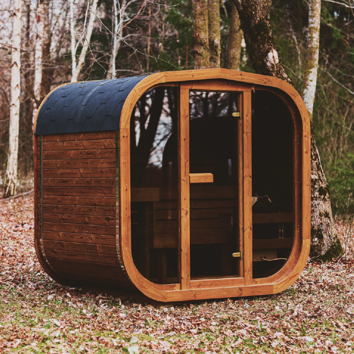 Mande MW12 ThermoWood Outdoor Sauna for Backyard and Patio Spaces