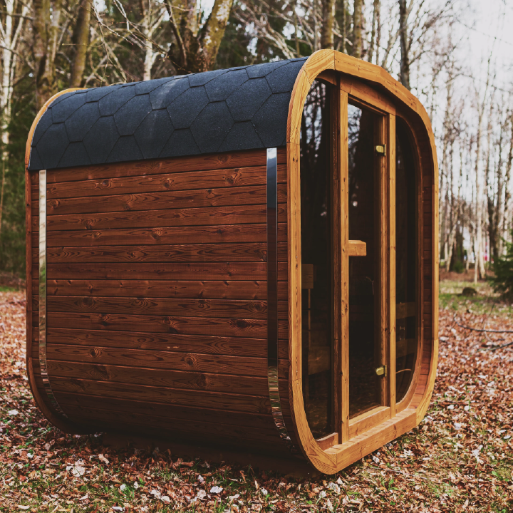 Mande MW12 ThermoWood Outdoor Sauna for Backyard and Patio Spaces