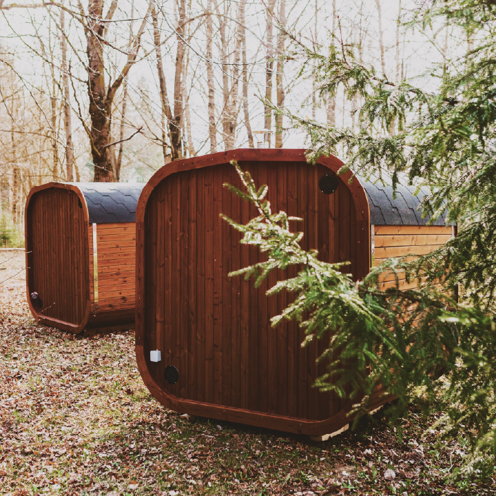 Mande MW12 ThermoWood Outdoor Sauna for Backyard and Patio Spaces