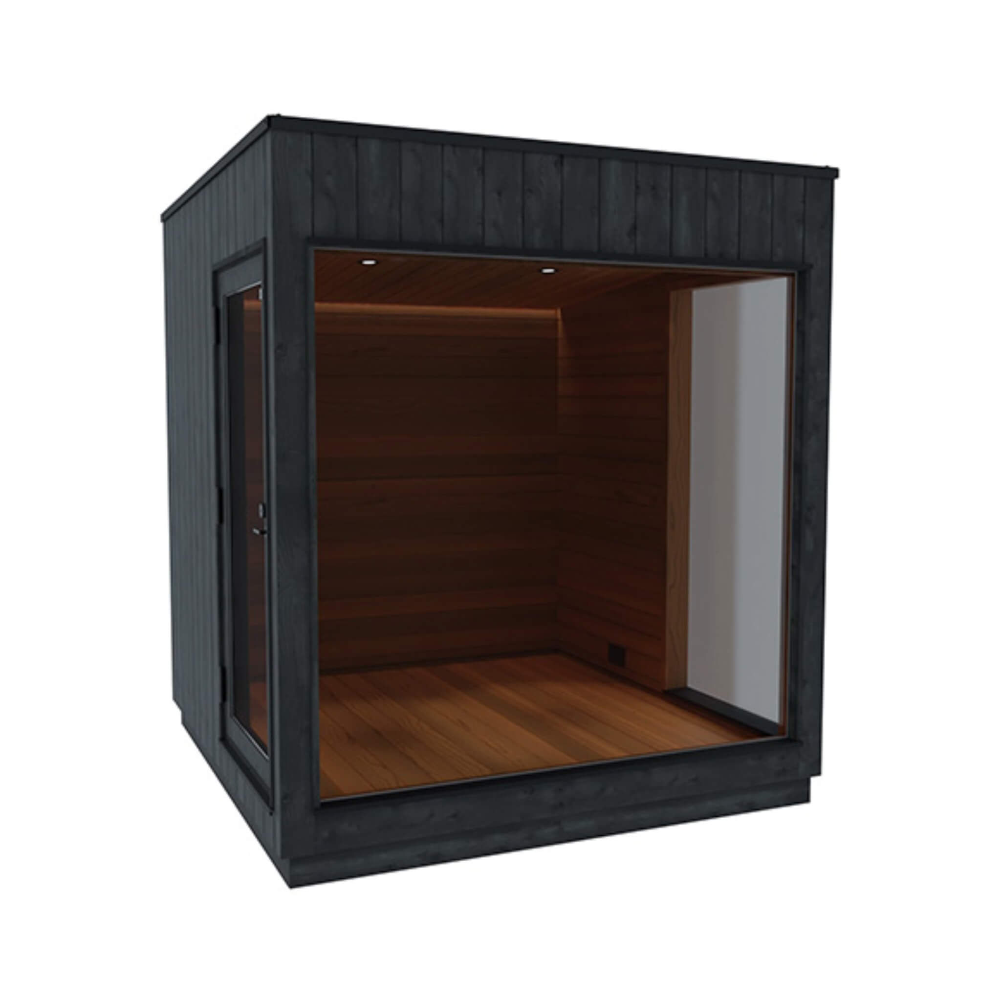 ThermaSol Nordic Misty Medium Outdoor Lounge Sauna Cabin – Thermo Spruce & Aspen